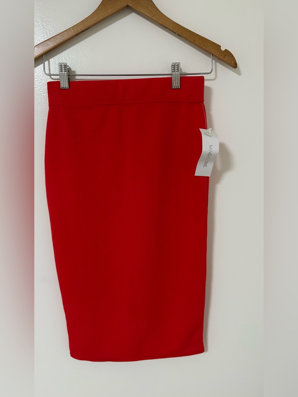 Classic Red Pencil Skirt